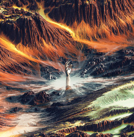 C4D模型山体手模