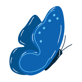 卡通手绘蝴蝶矢量图