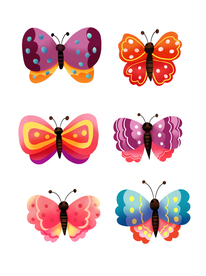 卡通蝴蝶插画