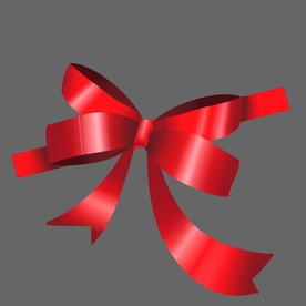 红色的蝴蝶结插画