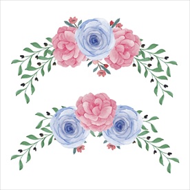 水彩花卉边框