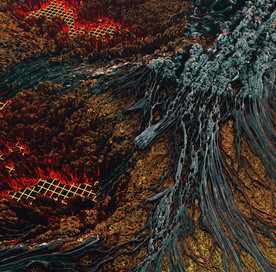 C4D模型山体岩石熔浆金属