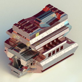 C4D模型设备零件仪器结构表面