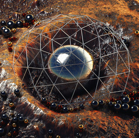 C4D模型山体里的巢穴