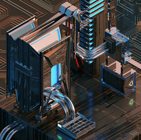 C4D模型设备零件仪器结构表面