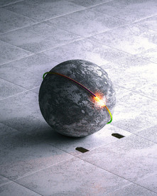 C4D模型 水泥石灰珠子球石子