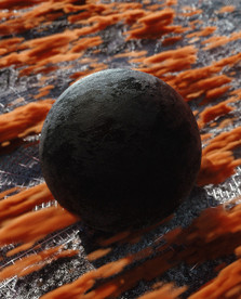 C4D模型 水泥石灰珠子球石子