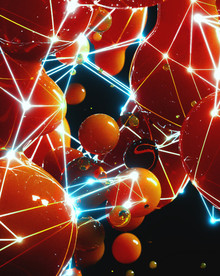 C4D模型 原子病毒粒子质子