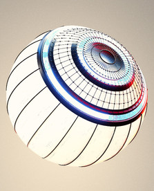 C4D模型 白色抽象球体