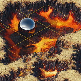 C4D模型山体石头火山岩浆