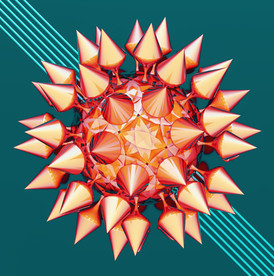 C4D模型 原子病毒粒子质子