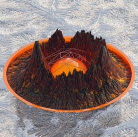 C4D模型山体石头岩石里的球体