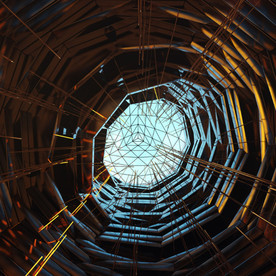 C4D模型机械隧道