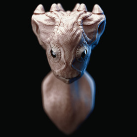 C4D模型外星生物的脸怪兽