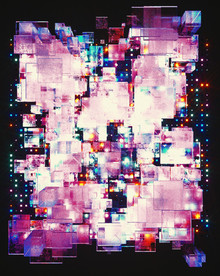 C4D模型抽象玻璃背景彩色