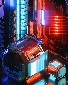 C4D模型设备零件仪器结构表面