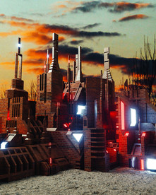 C4D模型户外的砖头建筑