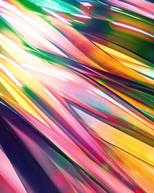 C4D模型彩色金属反光背景