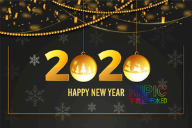 新年快乐矢量图