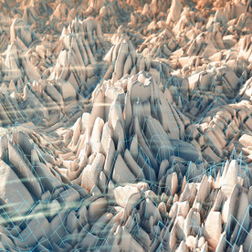 C4D模型山体石头