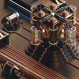 C4D模型发电机能源系统