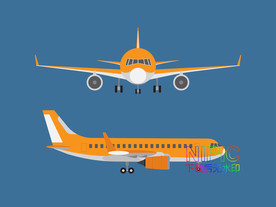 飞机客机矢量图