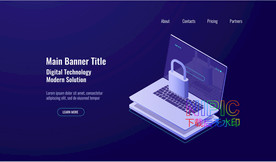 笔记本电脑和锁