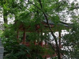 漓江边的观景亭