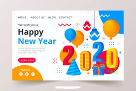 新年快乐矢量图