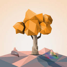 low poly 小树