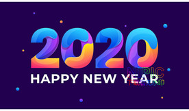 新年快乐矢量图