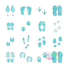 脚印矢量图