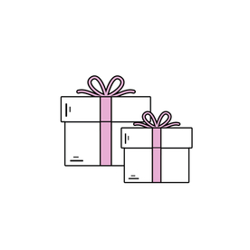 手绘礼物盒插画