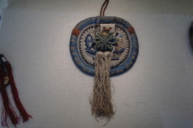 清代服饰展镜子袋刺绣