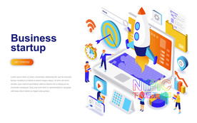 2.5d商务页面ui设计