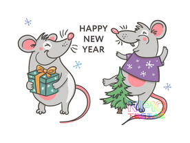 新年快乐矢量图