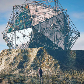 C4D模型 菱形山地石头纹理