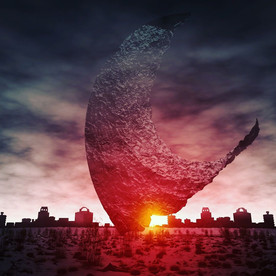 C4D模型 落日下的工厂空地