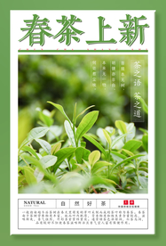 春茶上新促销活动宣传海报素材