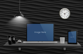 实用的笔记本电脑样机桌面