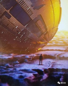 C4D降落外星球巨大宇宙飞船