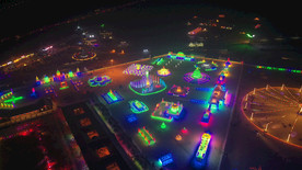 冰雕航拍夜景