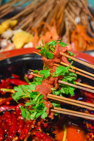 香菜牛肉串