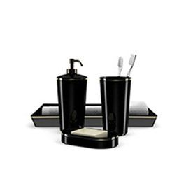 C4D模型一套沐浴露瓶子漱口杯