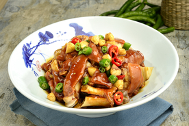 大盘原味猪手摄影图