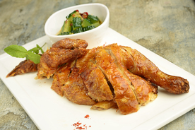 美食蒜香风沙鸡摄影