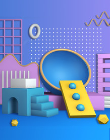 c4d模型创意清新电商展台电商