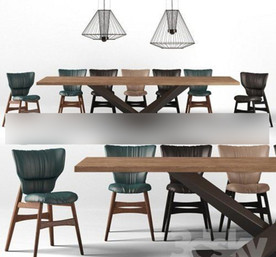 C4D模型fbx max 餐桌