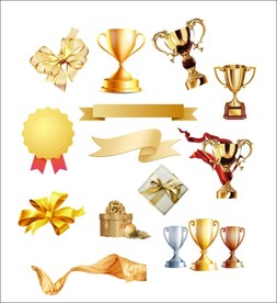 金色奖杯素材