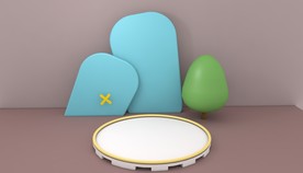 c4d模型创意清新电商展台电商